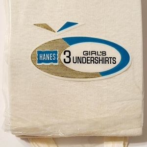 Vtg Hanes Girls Undershirts